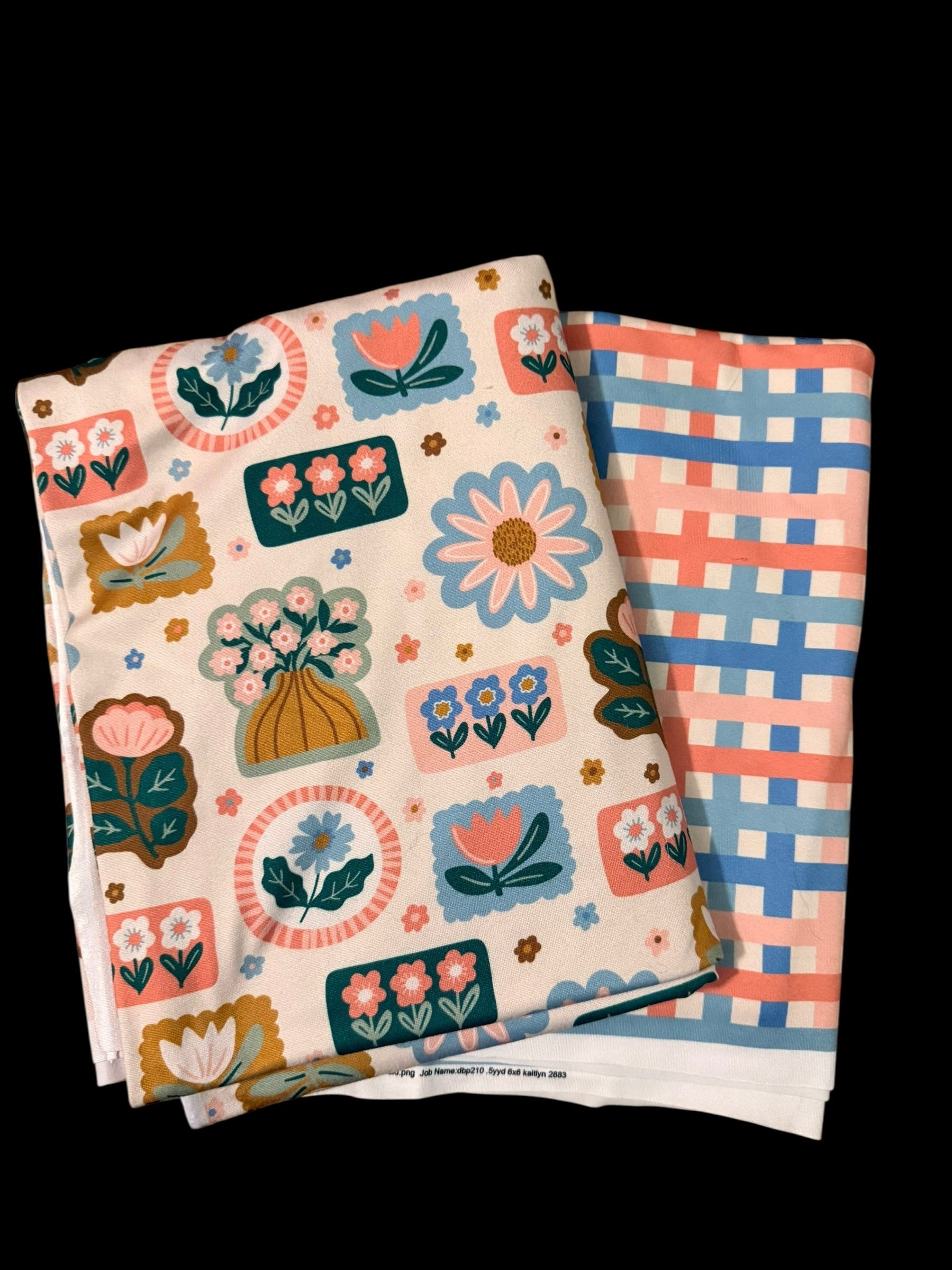 Plaid and Retro Flowers